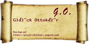 Glück Ottokár névjegykártya